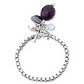 Pearl Garnet 'Cross of Charms' Bracelet (Thailand)