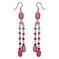 Garnet 'Rose Shower' Dangle Earrings (Thailand)
