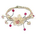 Quartzite and Rose Quartz 'Pink Bouquet' Bracelet (Thailand)
