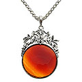 Carnelian 'Floral Sun' Necklace (Indonesia)