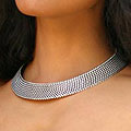 Sterling Silver 'Woven Elegance' Choker (Indonesia)