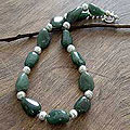 Silver Jade 'Green Mystique' Necklace (Peru)