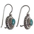 Sterling Silver Turquoise 'Teardrop Blue' Earrings (Indonesia)