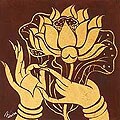 'Lanna Lotus' Painting (Thailand)