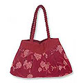 Handmade 'Pink Chrysanthemums' Cotton Tote (Thailand)