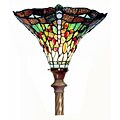 Tiffany-style Green Dragonfly Torchiere