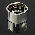 Silvertone Wide Hinged Fashion Bangle Bracelet