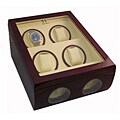 Heiden Quad Watch Winder in Cherry Wood Box