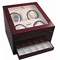 Heiden Quad Watch Winder with Cherry Wood Drawer
