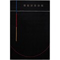 Hand-tufted Zen Black Wool Rug (5' x 7'6)