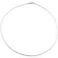 14k White Gold Round Diamond-cut String Necklace