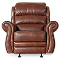 Crosby Brown Leather Rocker/ Recliner