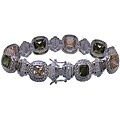Sterling Silver Multicolor CZ Pave Bracelet