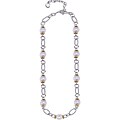 Two-tone Silver Designer-inspired Pearl Necklace (6.5 mm)