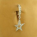 TummyToys Silver Cubic Zirconia Star Navel Ring