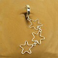TummyToys Silver Dangling Star Charms Navel Ring