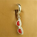 TummyToys Silver Red Hot Sunglasses Navel Ring