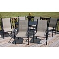 Milan 7-piece Matte Black Patio Dining Set