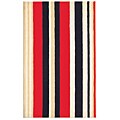 Tufted Capri Stripe Red Rug (5' x 8')