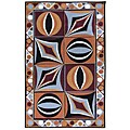 Tufted Optic Brown Rug (4'7 x 7'7)