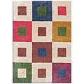 Tufted Color Cube Tibetan Wool Rug (5'6 x 8'6)