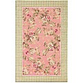 Petite Hooked Lauren Pink Rug (5'3 x 8'3)