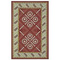 Hooked Mason Rust Wool Rug (5' x 8')