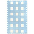 Handmade Checked Blue Wool Area Rug (3'6 x 5'6)