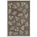 Winter Ferns Brown Rug (5' x 8')