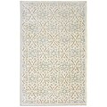 Handcrafted Antique Scroll Ivory Rug (3'6 x 5'6)
