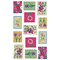 Petite-hooked Flower Box Rug (5'3 x 8'3)