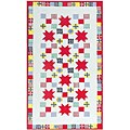 Hand-hooked Star Quilt Rug (4'7 x 7'7)