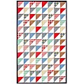 Hand-hooked Triangle Quilt Rug (4'7 x 7'7)