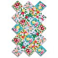Hand-hooked Cottage Quilt Rug (4'7 x 7'7)
