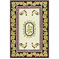 Coc Au Soleil Wool Hooked Rug (7'6 x 9'6)