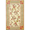 Tufted Noonday Florets Cream Wool Rug (5'3 x 8'3)