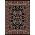 Traditional Black Tulips Rug (2'7 x 4'1 Oval)