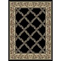Transitional Black Vine Rug (2'7 x 4'1 Oval)