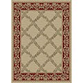 Traditional Ivory Vine Rug (2'7 x 4'1 Oval)