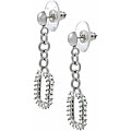 Sterling Silver CZ Rectangular Earrings