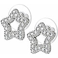 Sterling Silver CZ Pave Star Earrings