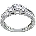 10k White Gold 1/2ct TDW Three-stone Diamond Ring (IJ, I2)
