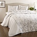 Manor Hill Claremont White/ Smoke Bedspread