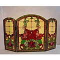Tiffany-style Stained Glass Fireplace Screen