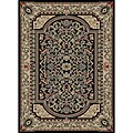 Black Floral Traditional Rug (2'7 x 4'1)