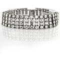 Silverplated Clear Rhinestone 4-row Bracelet