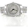 Silvertone Men's Rhinestone Hip Hop Style Watch