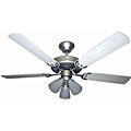 Matte Silver Finish Four-blade Ceiling Fan