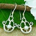 Sterling Silver White FW Pearl Earrings (Indonesia)
