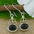 Black Onyx/ Silver Dangle Earrings (Indonesia)